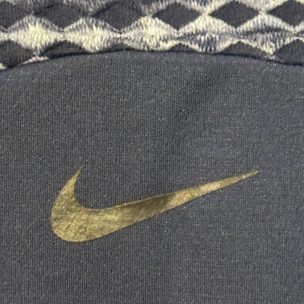 Nike Pro Women Top Hyperwarm Turtleneck Workout Training Long Sleeve Blue Medium